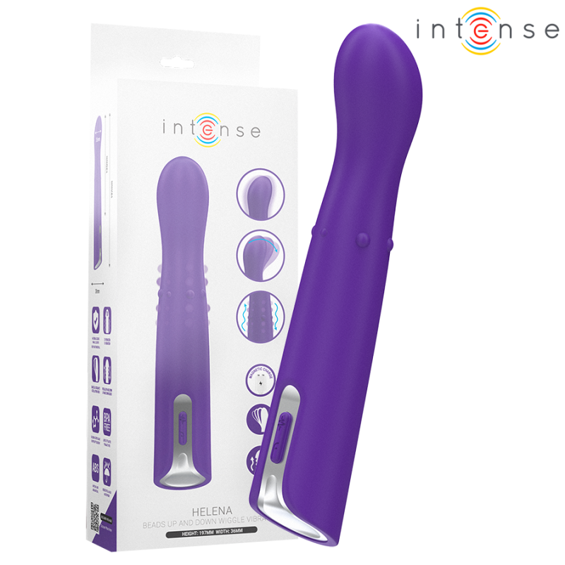 INTENSE - HELENA BEADS VIBRADOR WIGGLE UP & DOWN 13,5 CM - D-244712 - Dona Pimenta