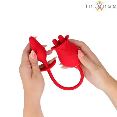 INTENSE - ESTIMULADOR DUPLO DE CLITÓRIS MELANIE COM LÍNGUA EM ZIGZAG - D-244714 - Dona Pimenta