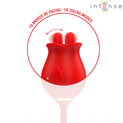 INTENSE - ESTIMULADOR DUPLO DE CLITÓRIS MELANIE COM LÍNGUA EM ZIGZAG - D-244714 - Dona Pimenta