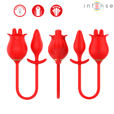 INTENSE - ESTIMULADOR DUPLO DE CLITÓRIS MELANIE COM LÍNGUA EM ZIGZAG - D-244714 - Dona Pimenta