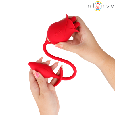 INTENSE - ESTIMULADOR DUPLO DE CLITÓRIS MELANIE COM LÍNGUA EM ZIGZAG - D-244714 - Dona Pimenta