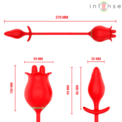 INTENSE - ESTIMULADOR DUPLO DE CLITÓRIS MELANIE COM LÍNGUA EM ZIGZAG - D-244714 - Dona Pimenta