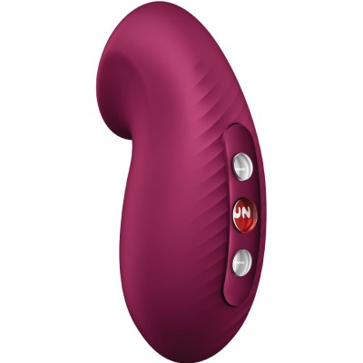 FUN FACTORY - VIBRADOR DESIRE AIR PULSE VERMELHO VINHO - D-244224 - Dona Pimenta