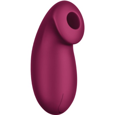 FUN FACTORY - VIBRADOR DESIRE AIR PULSE VERMELHO VINHO - D-244224 - Dona Pimenta