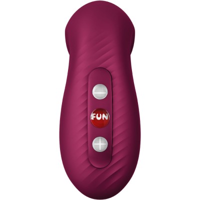 FUN FACTORY - VIBRADOR DESIRE AIR PULSE VERMELHO VINHO - D-244224 - Dona Pimenta