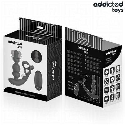 ADDICTED TOYS - MASSAGEADOR DE PRÓSTATA GIRATÃRIO COM CONTROLE REMOTO - D-244706 - Dona Pimenta